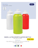 NEW Water Bottle Carrier including 10 x500ml Bottles (Various Colours)