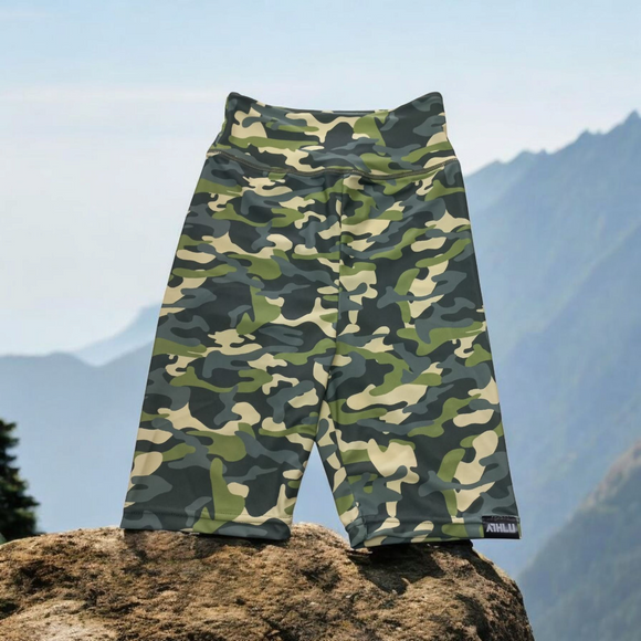 ATHLU Ladies Short Tights - GREENCAMO