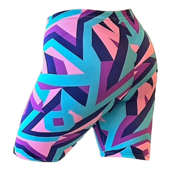 ATHLU Running Short Tights with Pocket - PinkGeo