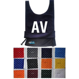 Netball Bibs - Set of 7 - With lettering - Fabric Mini Matt/Mesh/Honeycomb